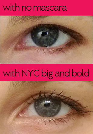 nyc big and bold mascara before and after
